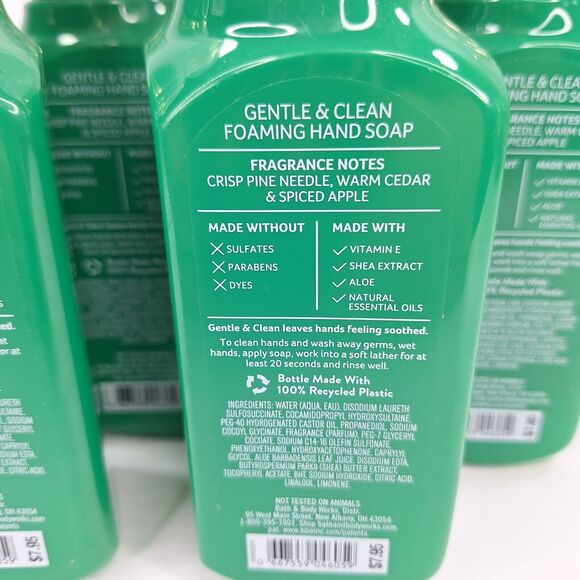 4 Tree Farm Gentle Foaming Hand Soap Wash 8.75 oz ea Pine Cedar Bath Body Works - Picture 4 of 5